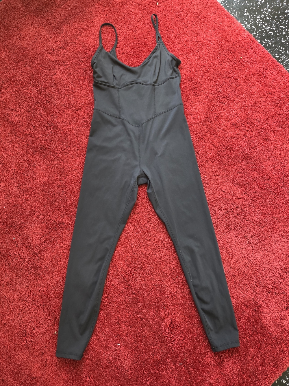 Black Sleeveless Jumpsuit with Spaghetti Straps - Picture 1 of 6